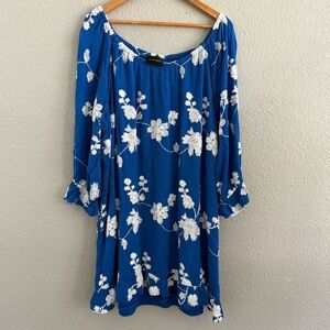 Liv‎ Los Angeles Tunic Dress Size 3X Boho Western Embroidered